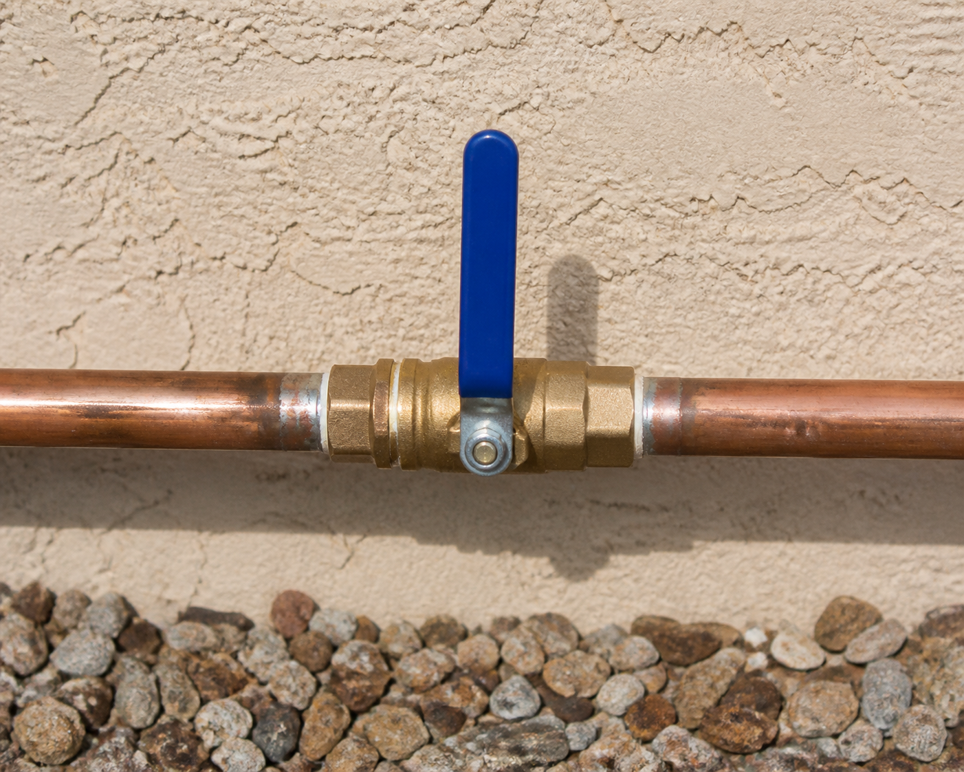Single irrigation shutoff valve shown in the closed position