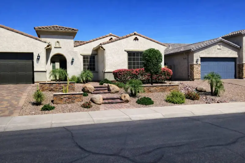 Finished desert landscape maintained by Arrowscape in the West Valley